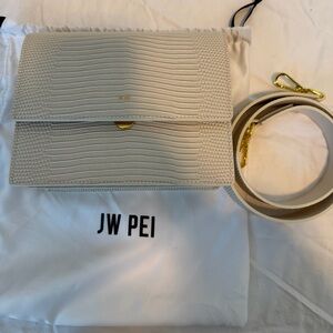 JW PEI Textured Cream Crossbody Bag